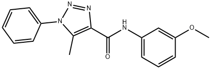 N-(3-methoxyphenyl)-5-methyl-1-phenyl-1H-1,2,3-triazole-4-carboxamide 结构式