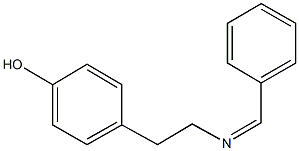 4-[2-(benzylideneamino)ethyl]phenol 结构式