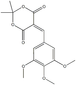 2,2-dimethyl-5-(3,4,5-trimethoxybenzylidene)-1,3-dioxane-4,6-dione 结构式