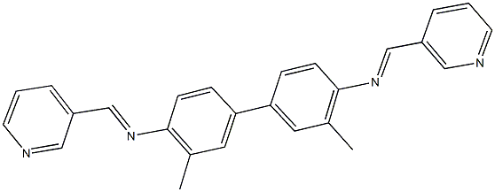 N-{3,3'-dimethyl-4'-[(3-pyridinylmethylene)amino][1,1'-biphenyl]-4-yl}-N-(3-pyridinylmethylene)amine 结构式