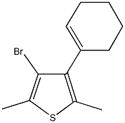 3-bromo-4-(1-cyclohexen-1-yl)-2,5-dimethylthiophene 结构式