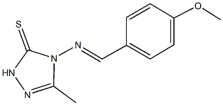 4-[(4-methoxybenzylidene)amino]-5-methyl-2,4-dihydro-3H-1,2,4-triazole-3-thione 结构式