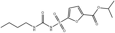 isopropyl 5-({[(butylamino)carbonyl]amino}sulfonyl)-2-furoate 结构式