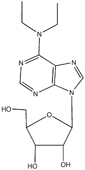 2-[6-(diethylamino)-9H-purin-9-yl]-5-(hydroxymethyl)tetrahydro-3,4-furandiol 结构式