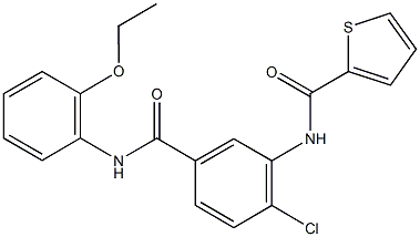 N-{2-chloro-5-[(2-ethoxyanilino)carbonyl]phenyl}-2-thiophenecarboxamide 结构式