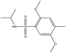 N-isopropyl-2,5-dimethoxy-4-methylbenzenesulfonamide 结构式