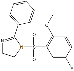 1-[(5-fluoro-2-methoxyphenyl)sulfonyl]-2-phenyl-4,5-dihydro-1H-imidazole 结构式