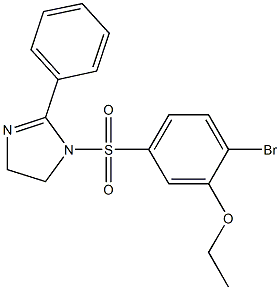 2-bromo-5-[(2-phenyl-4,5-dihydro-1H-imidazol-1-yl)sulfonyl]phenyl ethyl ether 结构式