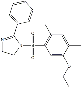 2,4-dimethyl-5-[(2-phenyl-4,5-dihydro-1H-imidazol-1-yl)sulfonyl]phenyl ethyl ether 结构式