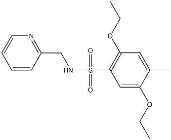 2,5-diethoxy-4-methyl-N-(2-pyridinylmethyl)benzenesulfonamide 结构式