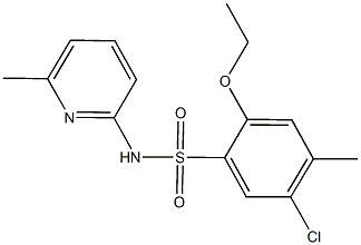 5-chloro-2-ethoxy-4-methyl-N-(6-methyl-2-pyridinyl)benzenesulfonamide 结构式