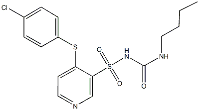 3-({[(butylamino)carbonyl]amino}sulfonyl)-4-[(4-chlorophenyl)sulfanyl]pyridine 结构式