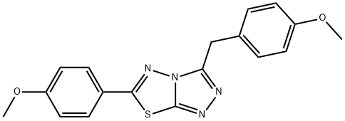 3-(4-methoxybenzyl)-6-(4-methoxyphenyl)[1,2,4]triazolo[3,4-b][1,3,4]thiadiazole 结构式