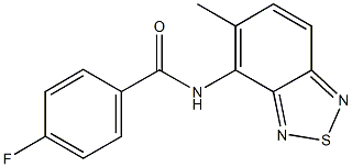 4-fluoro-N-(5-methyl-2,1,3-benzothiadiazol-4-yl)benzamide 结构式