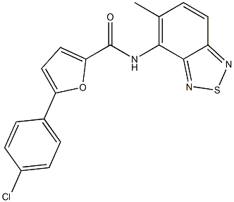 5-(4-chlorophenyl)-N-(5-methyl-2,1,3-benzothiadiazol-4-yl)-2-furamide 结构式