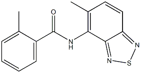 2-methyl-N-(5-methyl-2,1,3-benzothiadiazol-4-yl)benzamide 结构式