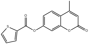 4-methyl-2-oxo-2H-chromen-7-yl 2-thiophenecarboxylate 结构式
