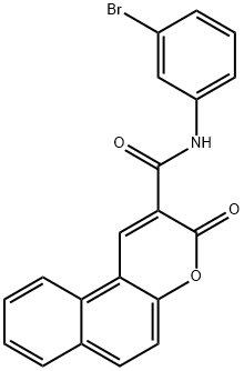 N-(3-bromophenyl)-3-oxo-3H-benzo[f]chromene-2-carboxamide 结构式