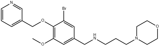 N-[3-bromo-5-methoxy-4-(3-pyridinylmethoxy)benzyl]-N-[3-(4-morpholinyl)propyl]amine 结构式