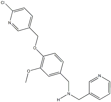 N-{4-[(6-chloro-3-pyridinyl)methoxy]-3-methoxybenzyl}-N-(3-pyridinylmethyl)amine 结构式