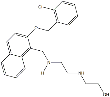2-({2-[({2-[(2-chlorobenzyl)oxy]-1-naphthyl}methyl)amino]ethyl}amino)ethanol 结构式