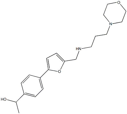 1-{4-[5-({[3-(4-morpholinyl)propyl]amino}methyl)-2-furyl]phenyl}ethanol 结构式