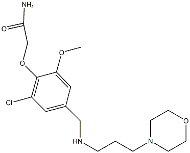 2-[2-chloro-6-methoxy-4-({[3-(4-morpholinyl)propyl]amino}methyl)phenoxy]acetamide 结构式