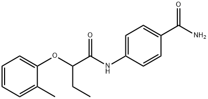 4-{[2-(2-methylphenoxy)butanoyl]amino}benzamide 结构式