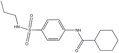 N-{4-[(propylamino)sulfonyl]phenyl}cyclohexanecarboxamide 结构式