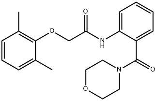 2-(2,6-dimethylphenoxy)-N-[2-(4-morpholinylcarbonyl)phenyl]acetamide 结构式