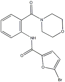 5-bromo-N-[2-(4-morpholinylcarbonyl)phenyl]-2-furamide 结构式