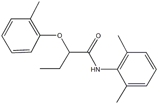 N-(2,6-dimethylphenyl)-2-(2-methylphenoxy)butanamide 结构式