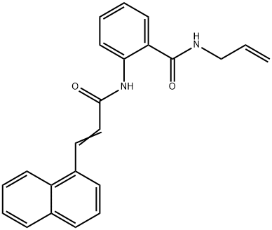 N-allyl-2-{[3-(1-naphthyl)acryloyl]amino}benzamide 结构式