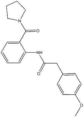 2-(4-methoxyphenyl)-N-[2-(1-pyrrolidinylcarbonyl)phenyl]acetamide 结构式