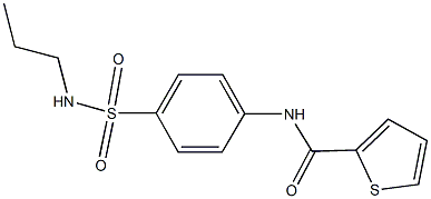 N-{4-[(propylamino)sulfonyl]phenyl}-2-thiophenecarboxamide 结构式