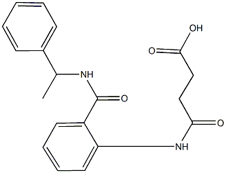 4-oxo-4-(2-{[(1-phenylethyl)amino]carbonyl}anilino)butanoic acid 结构式