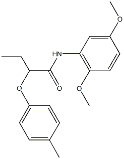 N-(2,5-dimethoxyphenyl)-2-(4-methylphenoxy)butanamide 结构式