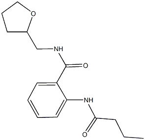 2-(butyrylamino)-N-(tetrahydro-2-furanylmethyl)benzamide 结构式
