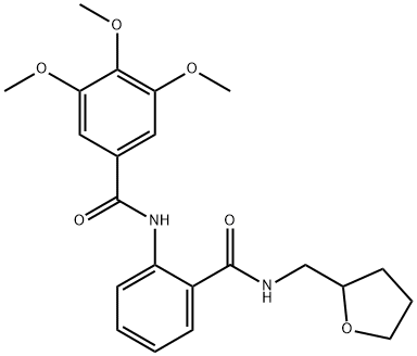 3,4,5-trimethoxy-N-(2-{[(tetrahydro-2-furanylmethyl)amino]carbonyl}phenyl)benzamide 结构式