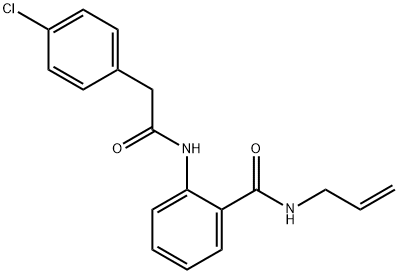 N-allyl-2-{[(4-chlorophenyl)acetyl]amino}benzamide 结构式