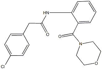 2-(4-chlorophenyl)-N-[2-(4-morpholinylcarbonyl)phenyl]acetamide 结构式