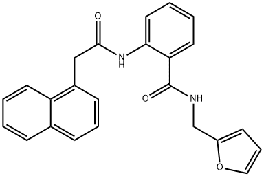 N-(2-furylmethyl)-2-[(1-naphthylacetyl)amino]benzamide 结构式