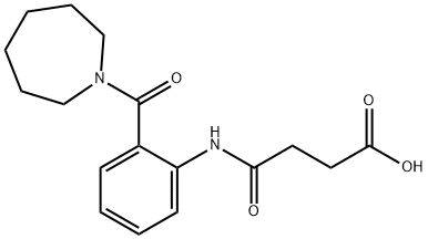 4-[2-(1-azepanylcarbonyl)anilino]-4-oxobutanoic acid 结构式