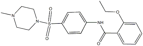 2-ethoxy-N-{4-[(4-methyl-1-piperazinyl)sulfonyl]phenyl}benzamide 结构式