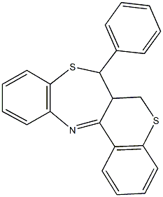 7-phenyl-6a,7-dihydro-6H-thiochromeno[3,4-c][1,5]benzothiazepine 结构式