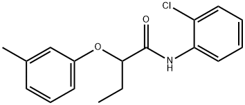 N-(2-chlorophenyl)-2-(3-methylphenoxy)butanamide 结构式