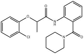 2-(2-chlorophenoxy)-N-[2-(1-piperidinylcarbonyl)phenyl]propanamide 结构式