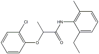 2-(2-chlorophenoxy)-N-(2-ethyl-6-methylphenyl)propanamide 结构式