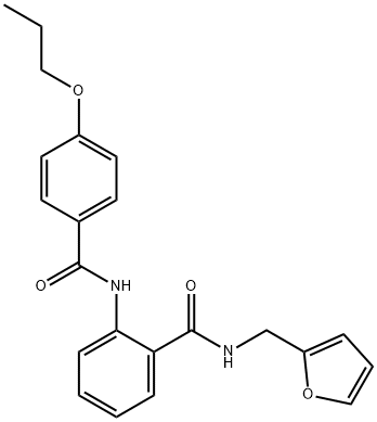 N-(2-furylmethyl)-2-[(4-propoxybenzoyl)amino]benzamide 结构式