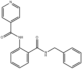 N-{2-[(benzylamino)carbonyl]phenyl}isonicotinamide 结构式